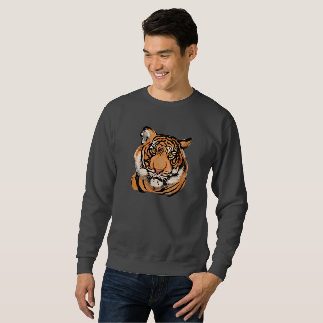 Modig hoodie lång ärmad tröja (Hel framsida)