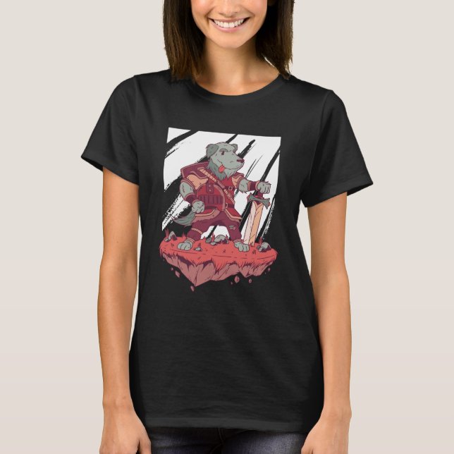 Modig Hund - Tecknadens utformning T Shirt (Framsida)