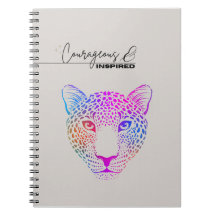 Modig & Inspirerad Kosmisk Leopard Anteckningsbok