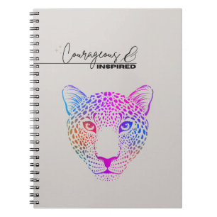 Modig & Inspirerad Kosmisk Leopard Anteckningsbok