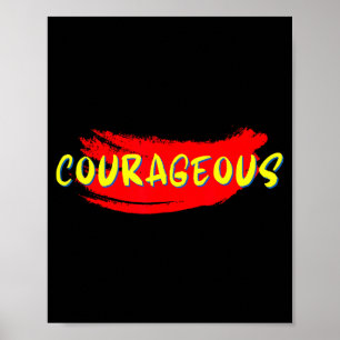 Modig Inspirerande Motiverande Citat Tro  Poster