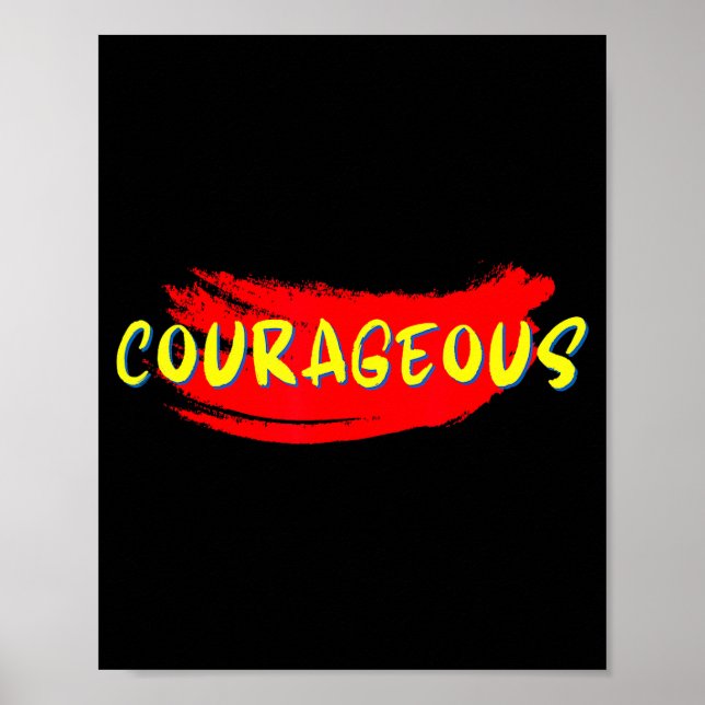 Modig Inspirerande Motiverande Citat Tro  Poster (Framsidan)