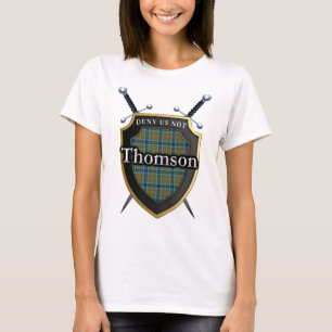 Modig klan Thomson Tartan skotsk sköld T Shirt