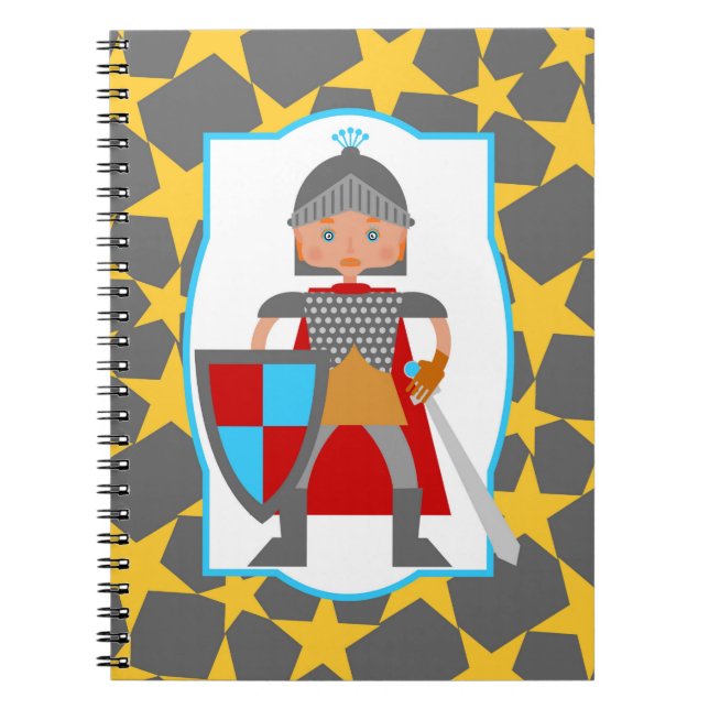 Modig Knight Boy Birthday Gift Anteckningsbok (Framsidan)
