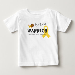 modig krigare lejon barncancer baby T-Shirt