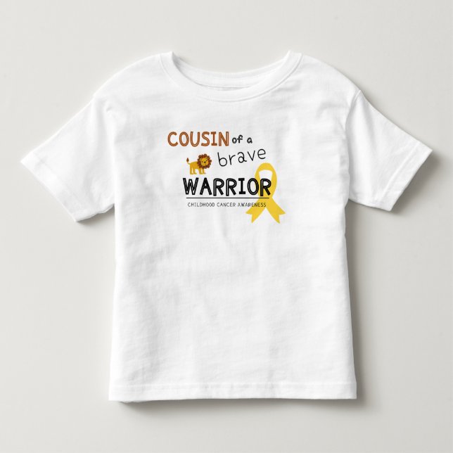modig krigscancer i lejona småbarn T-Shirt (Framsida)