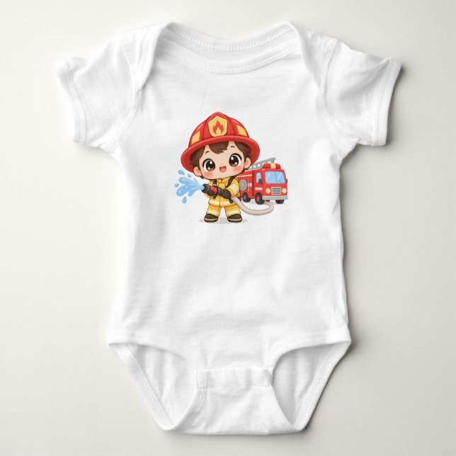 Modig lilla brandman t shirt (Framsida)