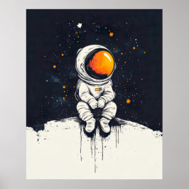 Modig Little Astronaut Poster