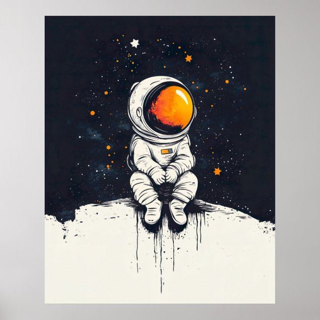 Modig Little Astronaut Poster (Framsidan)