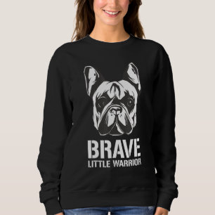 Modig Little Warrior Hund aveln Fransk Bulldog T Shirt