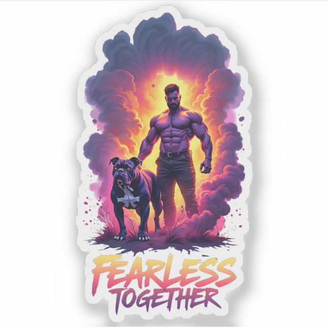 Modig man Sticker Klistermärken (Framsida)