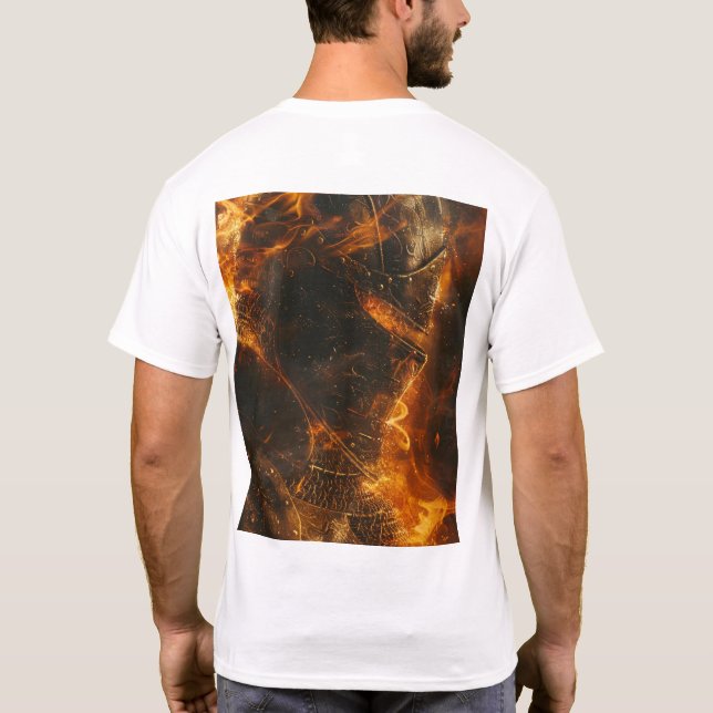 Modig medeltida Knight Close T-Shirt (Baksida)