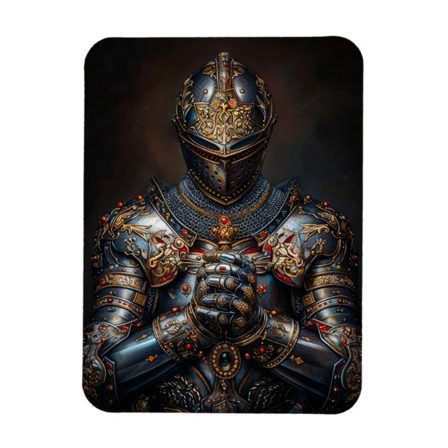 Modig Medieval Knight Magnet (Vertikal)