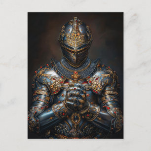 Modig Medieval Knight Vykort