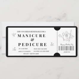 Modig minimalistisk manikyr- och pedikyrkupong inbjudningar