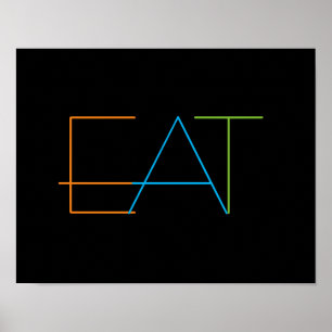 Modig, modern, minimalistisk köksmur äter poster