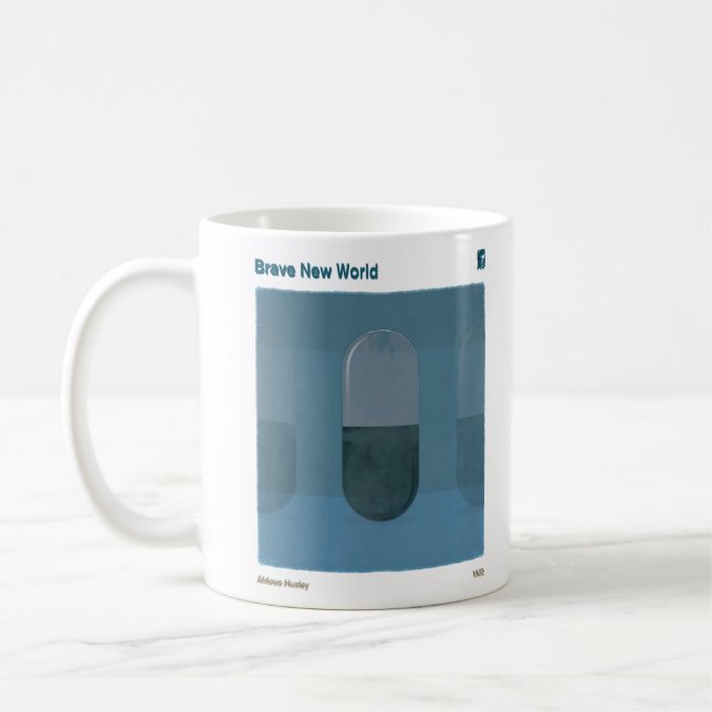 Modig New World Aldous Huxley Dystopian Social Sci Kaffemugg (Vänster)