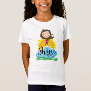 Modig och djärv flickaskjorta t shirt