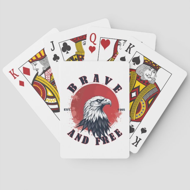 Modig och fri örn casinokort (Baksidan)