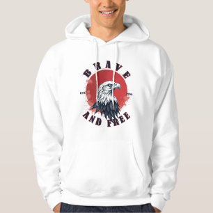 Modig och fri örn hoodie