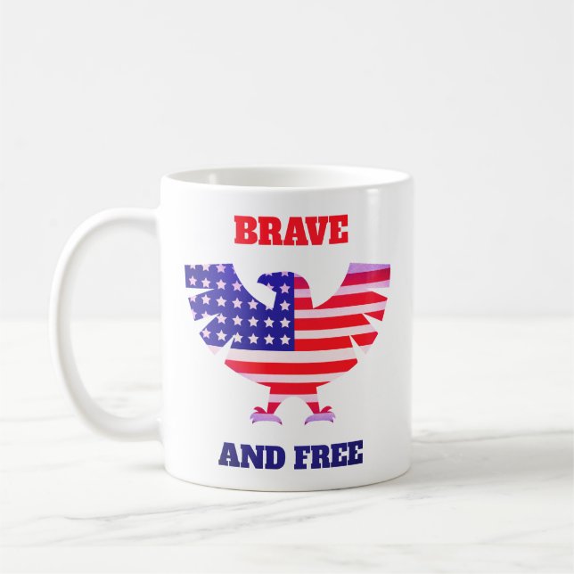 Modig Och Fri USA Kaffemugg (Vänster)