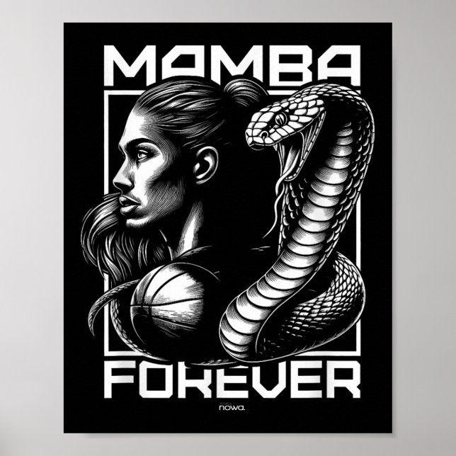 Modig och fruktlös mamba Girl Motivation Poster (Framsidan)