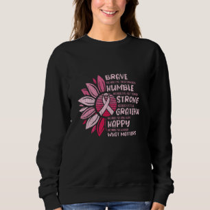 Modig och tacksam medvetenhet om bröstcancer t shirt