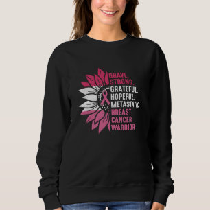 Modig och tacksam medvetenhet om bröstcancer t shirt
