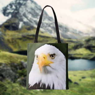 Modig Örn Med Kalfat Huvud Patriotisk Toteväska Tygkasse