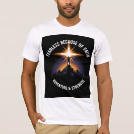 Modig på grund av tro Kristen herr T-shirt