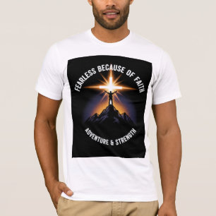 Modig på grund av tro Kristen herr T-shirt