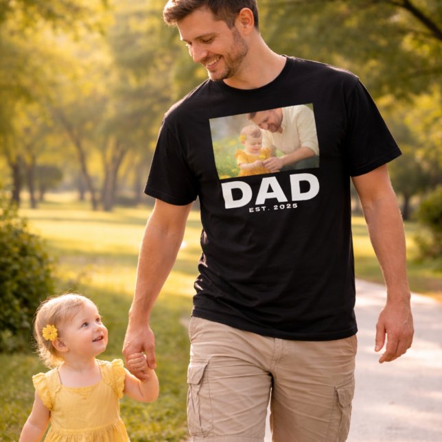Modig Pappa Estalgerad Foto T-Shirt (Skapare uppladdad)