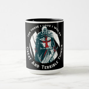 Modig riddare Citat Design Mugg
