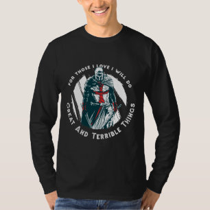 Modig riddare Citat Design T Shirt