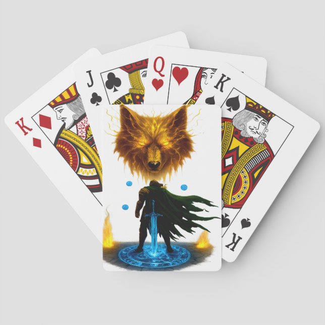 Modig riddare stridsberedd casinokort (Baksidan)