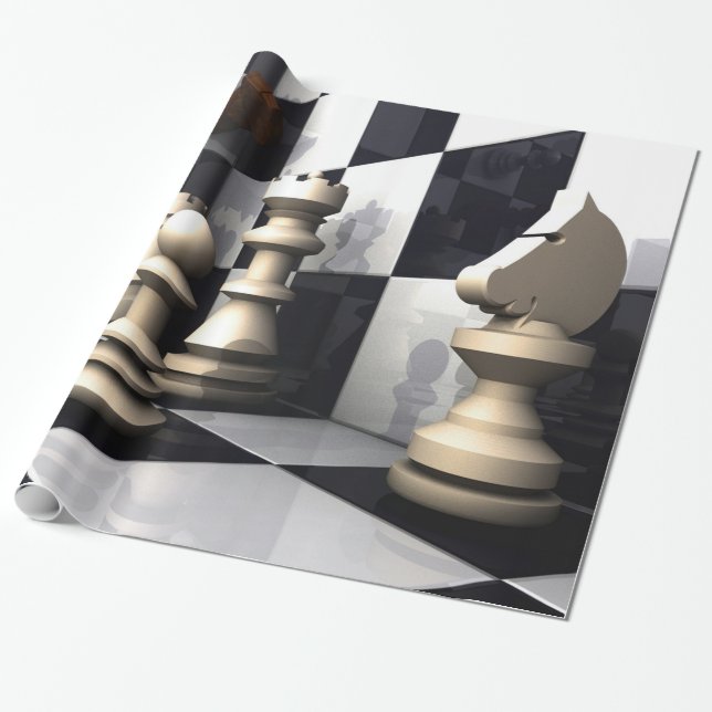 Modig schackstil presentpapper (Utrullad)