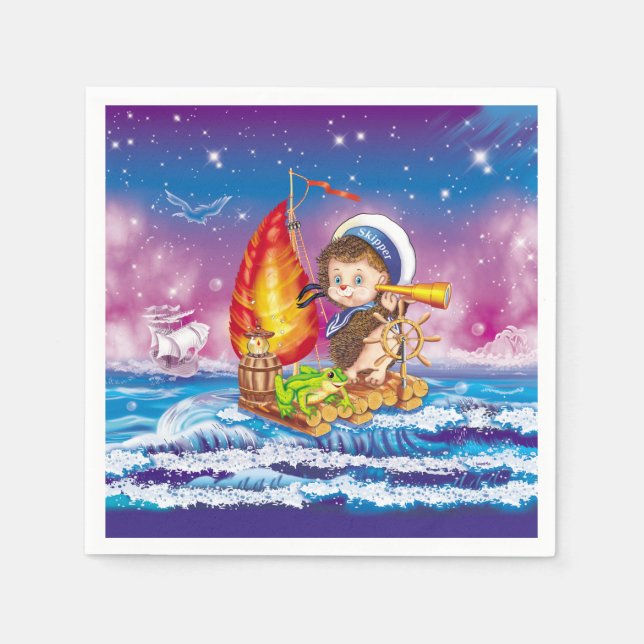 Modig sjöman pappersservett (Framsidan)