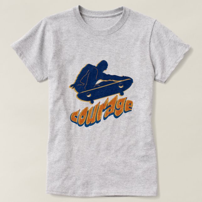 Modig Skateboarder T-shirt (Design framsida)