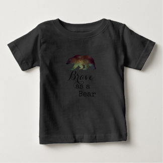 Modig som en björn akvarell typografi t-shirt