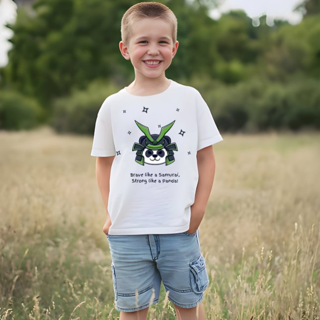 Modig som en samuraj stark som en panda t shirt (Skapare uppladdad)