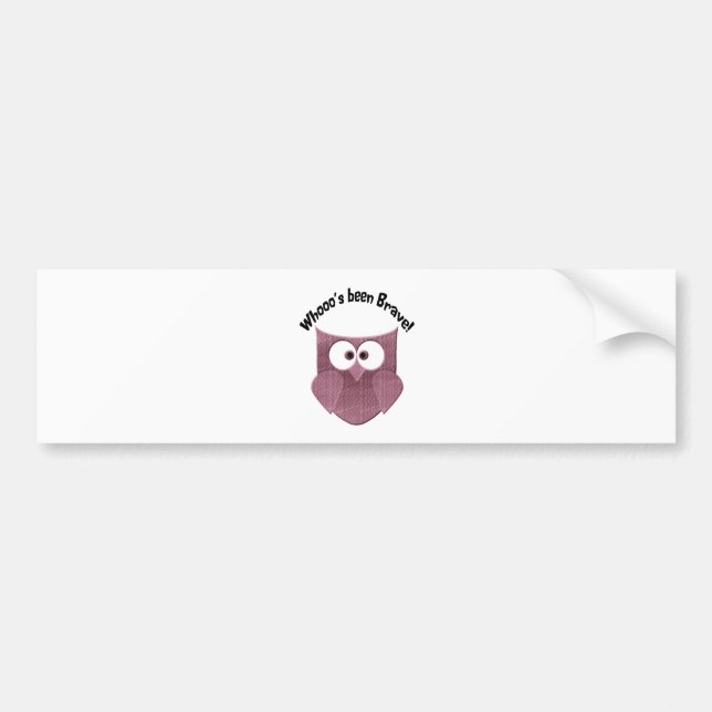 Modig söt rosa uggla bildekal (Framsidan)