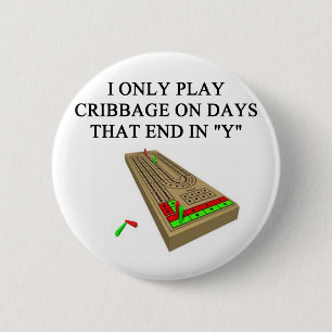 modig spelare för cribbage knapp