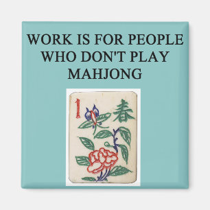 modig spelare för mahjong magnet