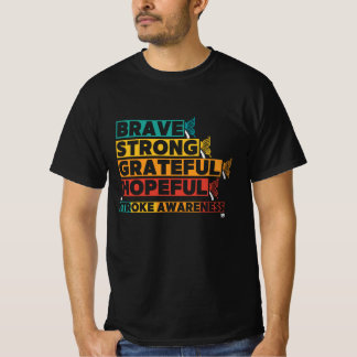 Modig stark och hoppfull linjemedvetenhet t shirt