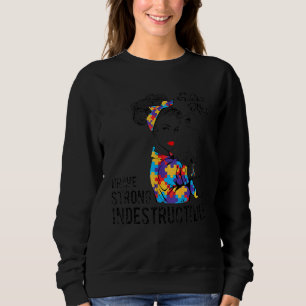 Modig, stark och okränkbar autismmedvetenhet månad t shirt