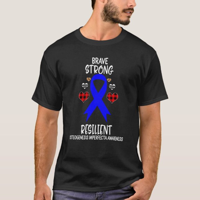 Modig, starkt resistent Osteogenesis Imperfeecta A T Shirt (Framsida)