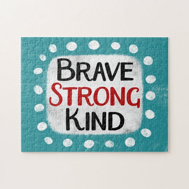 Modig Strong Kind Jigszle Puzzle Pussel (Horisontell)