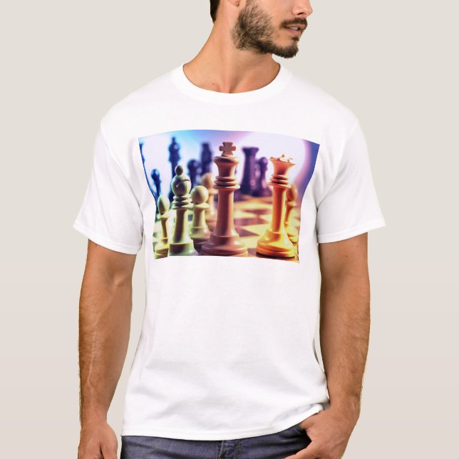 Modig T-tröja för schack Tee Shirt (Framsida)