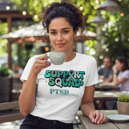 Modig Teal PTSD-stödgrupp T Shirt