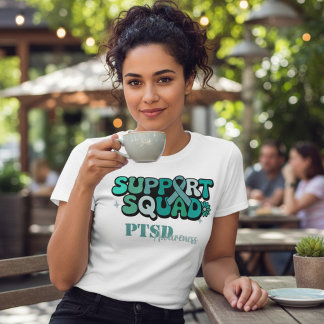 Modig Teal PTSD-stödgrupp T Shirt
